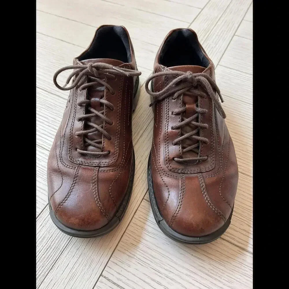 Ecco Men's Shoes, Brown, Light Shock Lace Up, Leather, Oxford Style EU Size‎ 42